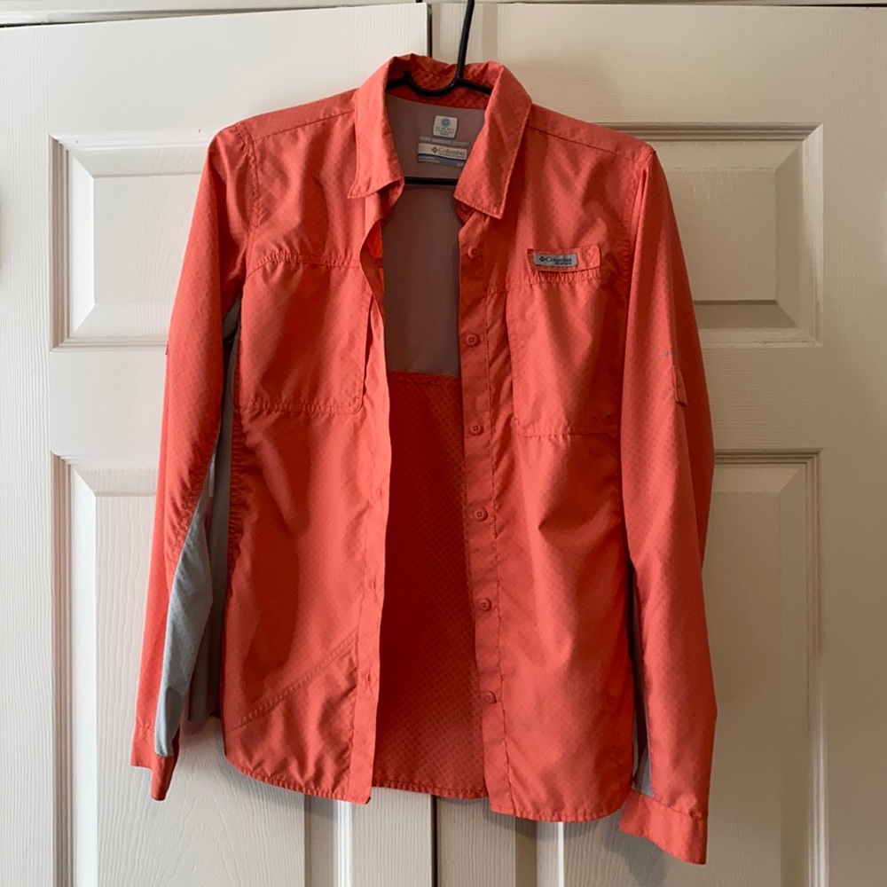 Columbia OMNI Freeze Zero Long Sleeve Shirt- Coral